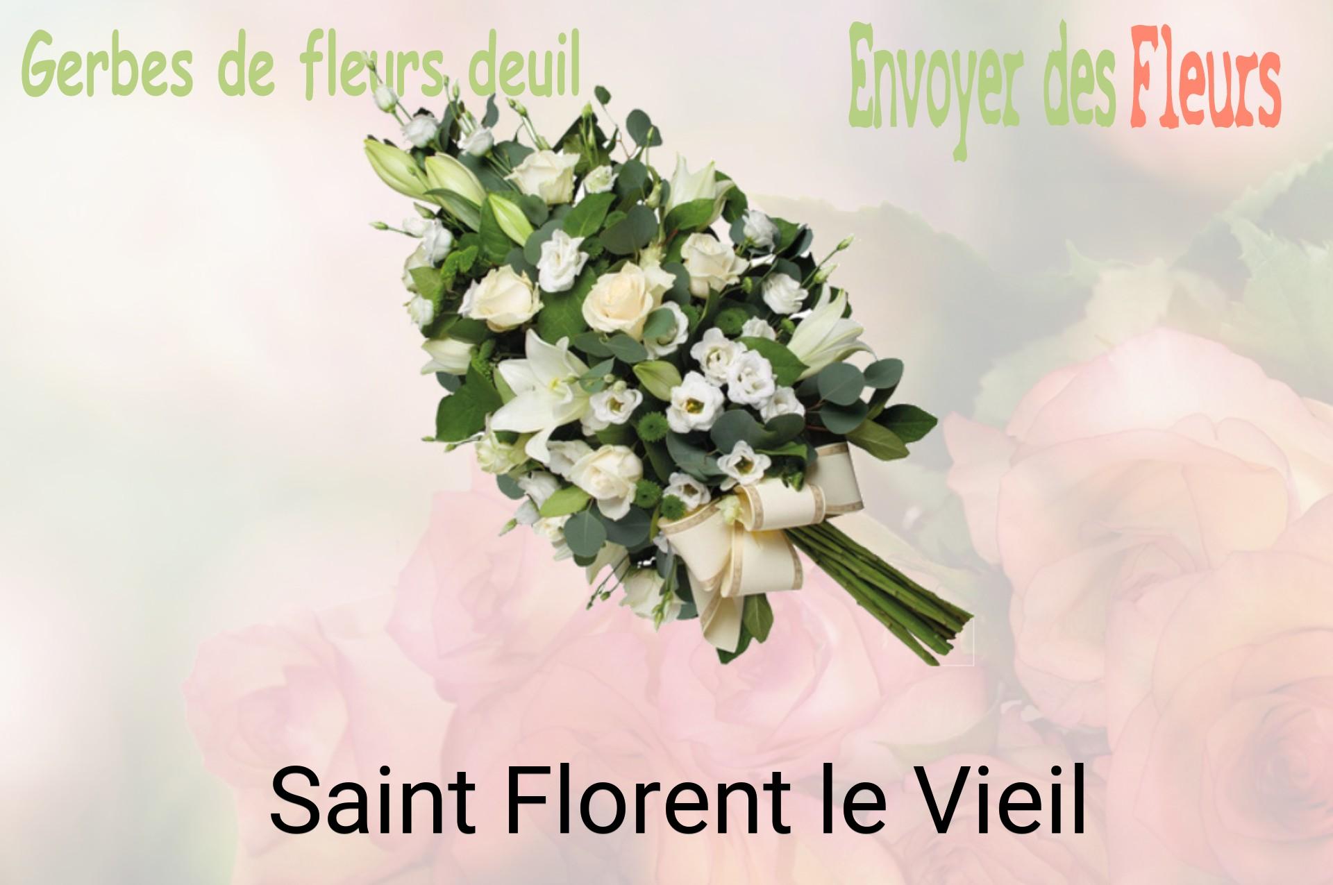 Gerbe de fleurs de deuil livrée à Saint-Florent-le-Vieil